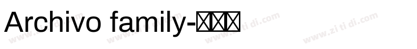 Archivo family字体转换